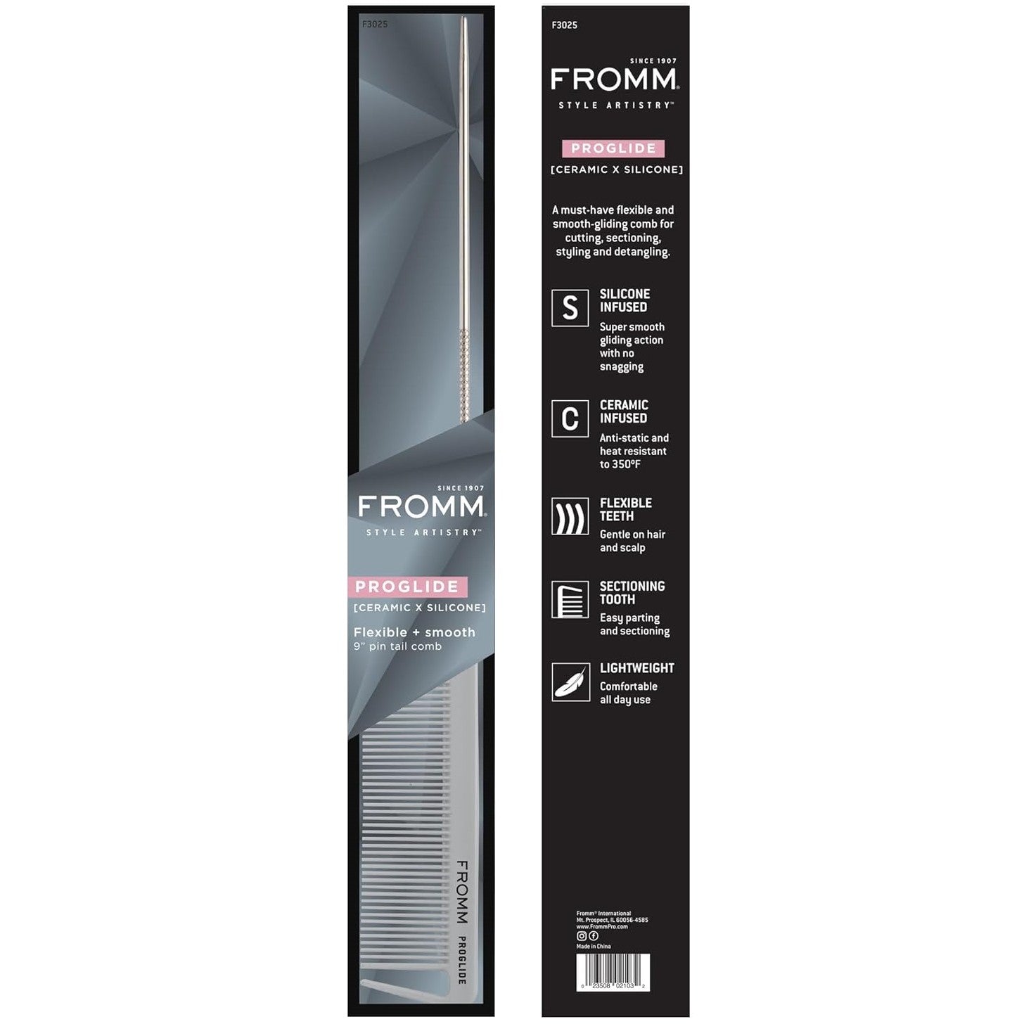 Fromm Proglide Pin Tail Comb 9" | F3025