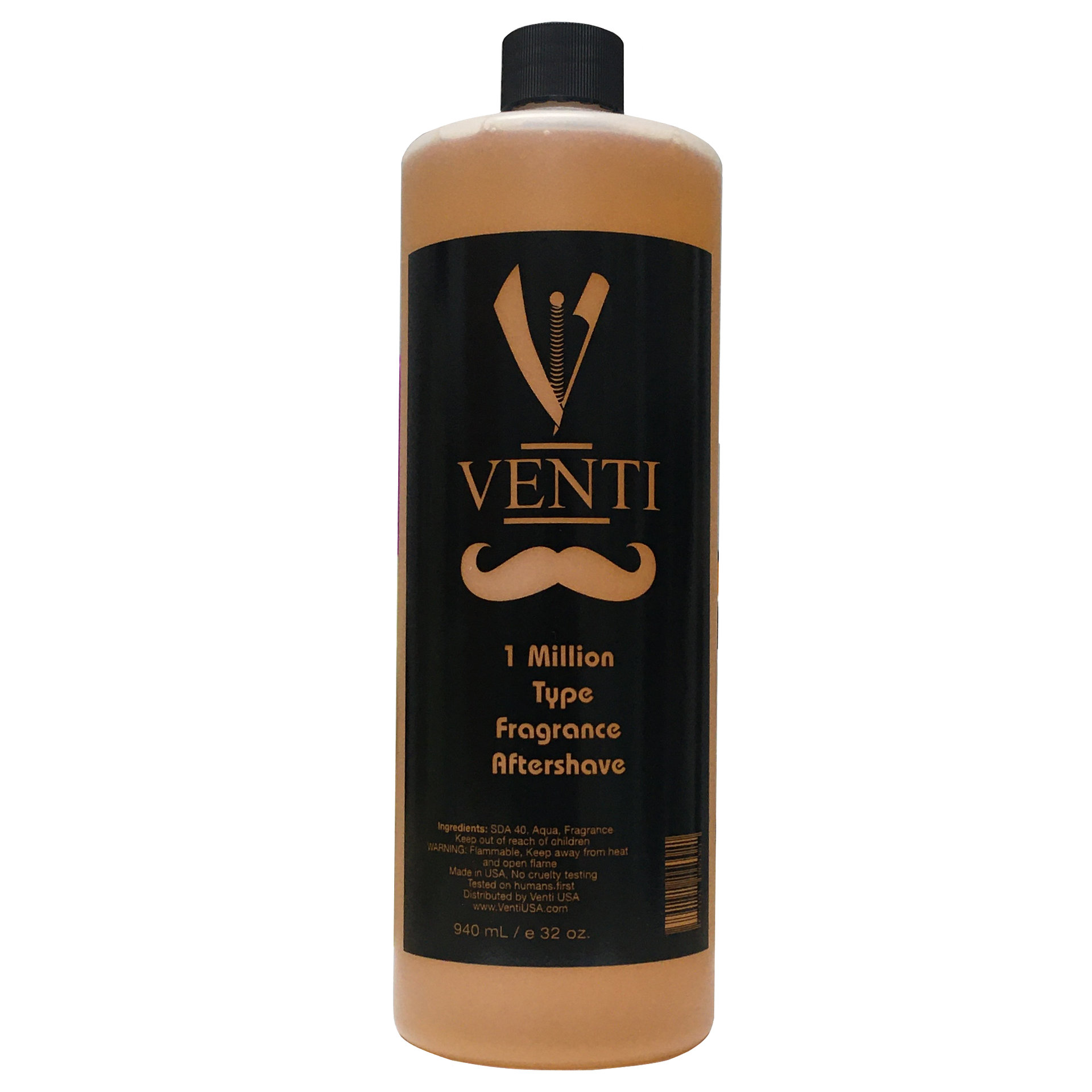 VENTI 1 MILLION TYPE FRAGRANCE AFTERSHAVE 32 OZ.