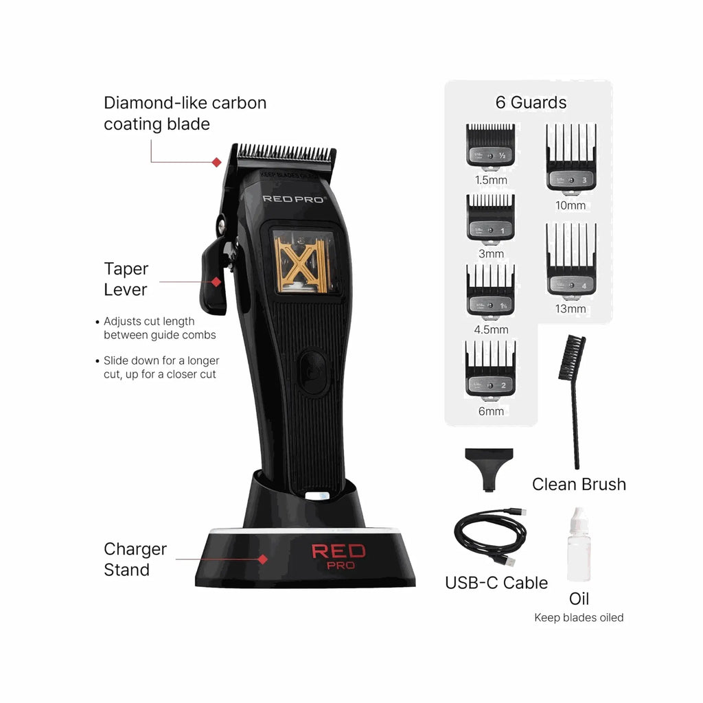 Red by Kiss X-King Cordless Clipper | VCL02