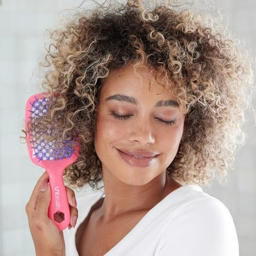 UNbrush Detangler Hair Brush - Neon Pink