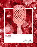 UNbrush Detangler Hair Brush - Glitter Ruby
