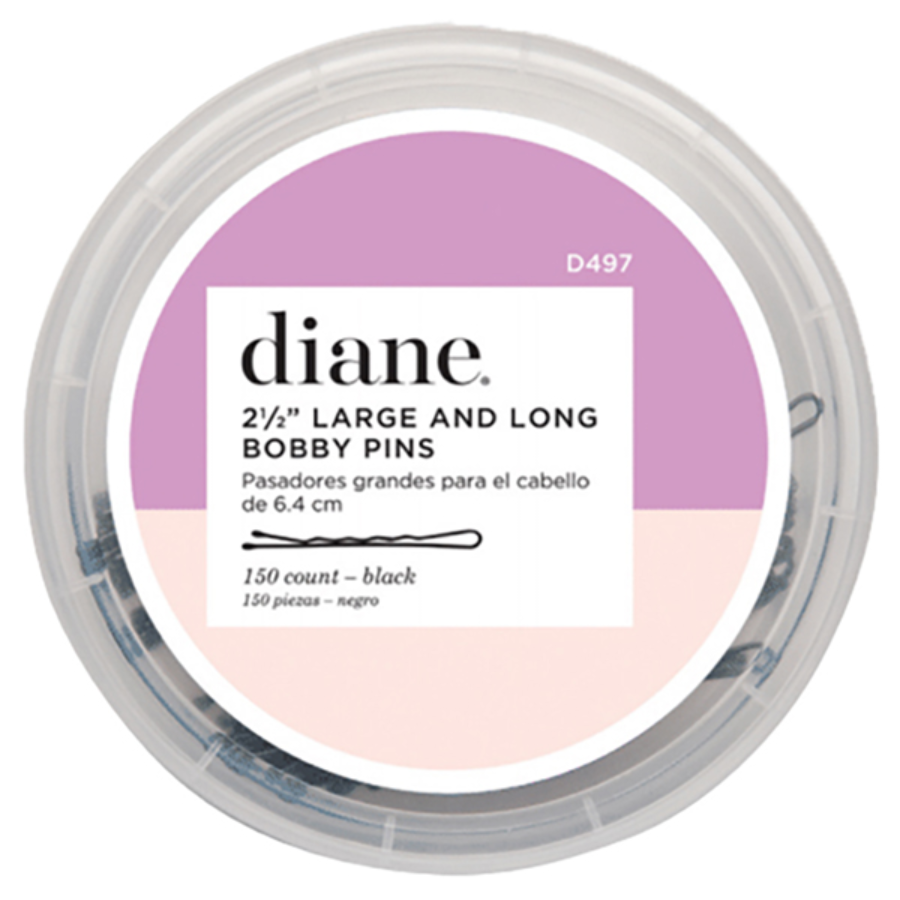 Diane Large &amp; Long Bobby Pins 2.5" | 150 Pack | Black | D497