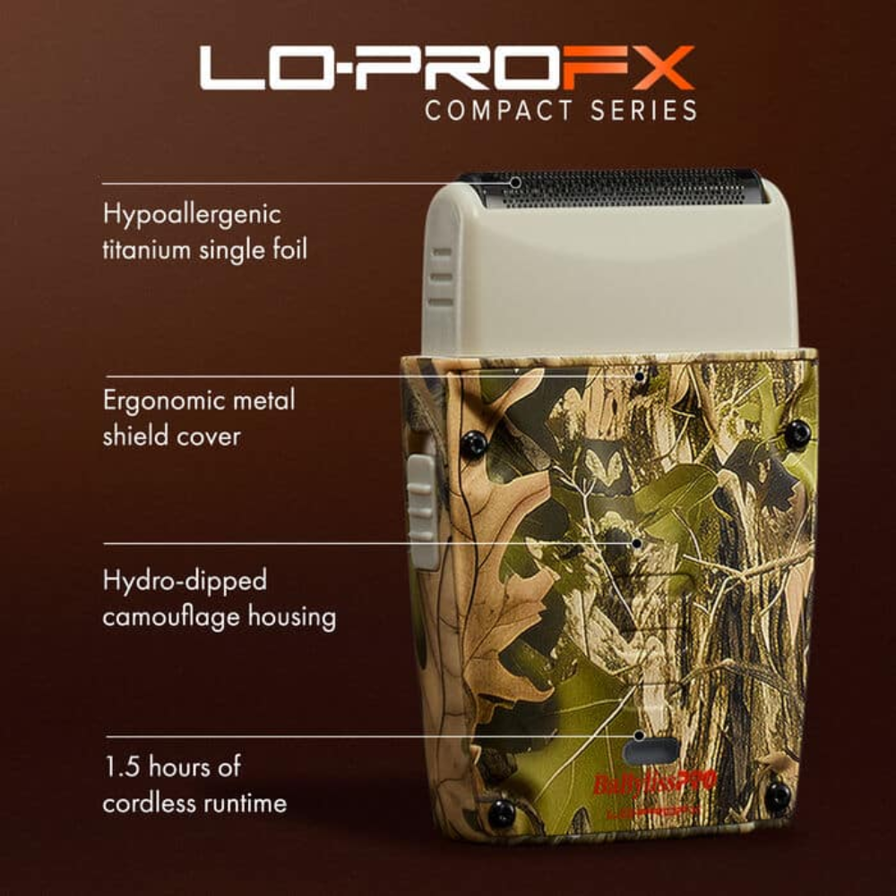 BaBylissPRO LO-PROFX Compact Single-Foil Shaver Limited Camo Edition | FXLPFS1CAM