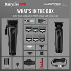 BABYLISSPRO LO-PROFX HIGH PERFORMANCE COMPACT CLIPPER & TRIMMER SET | FX8272PKMB