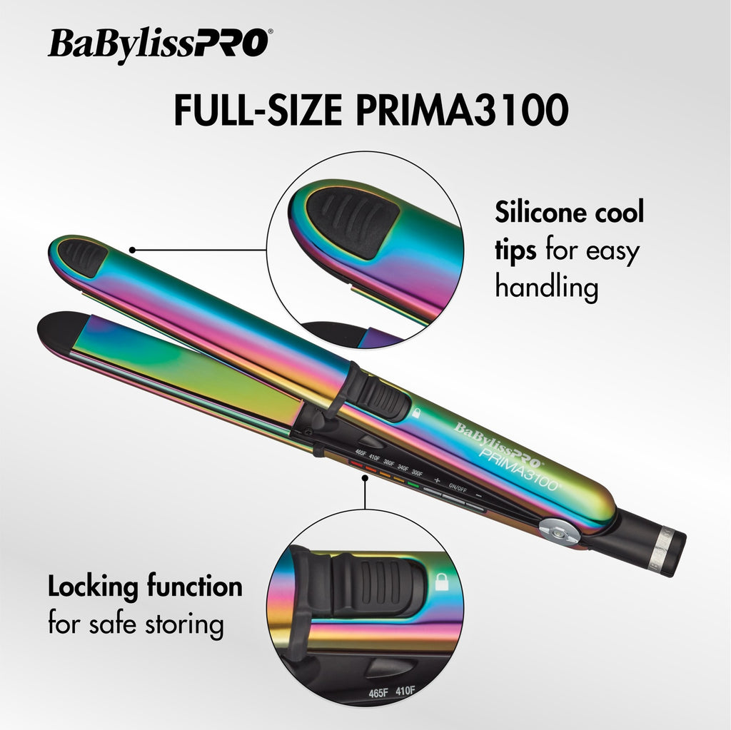 BABYLISSPRO NANO TITANIUM IRIDESCENT PRIMA STYLING IRON SET | BNTPK1RB