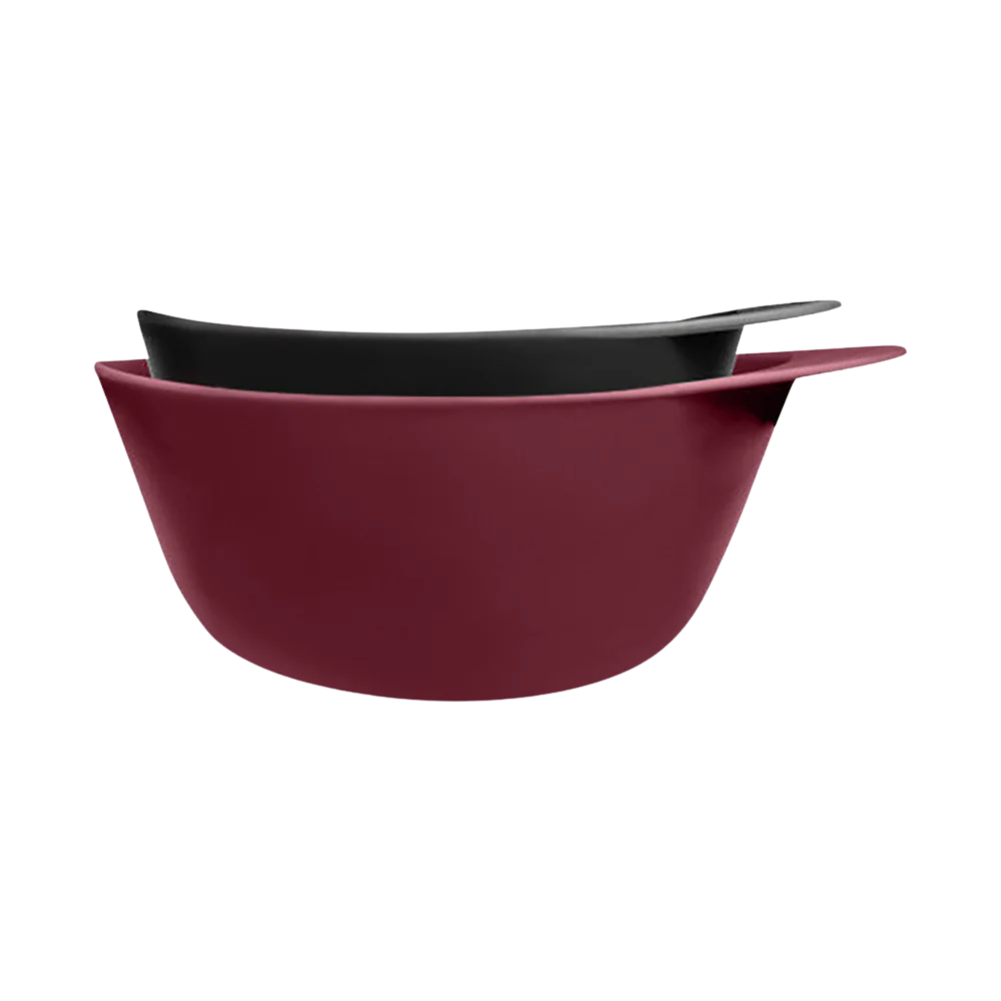 FROMM COLOR MIXING BOWL SET BLACK & BURGUNDY | F9466