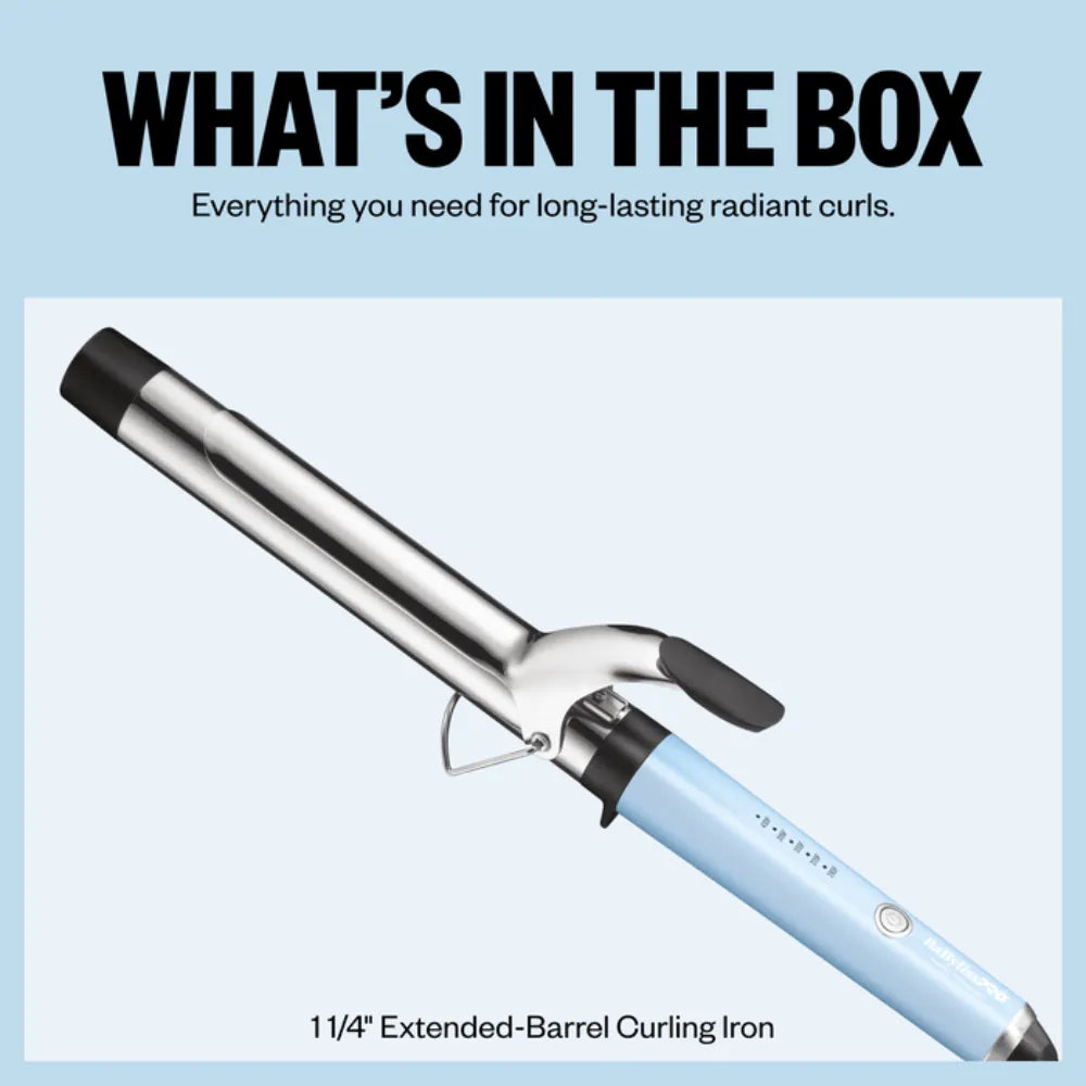 BABYLISSPRO NANO TITANIUM LIMITED EDITION 1¼" CURLING IRON ICED BLUE | BNTW125XLLB