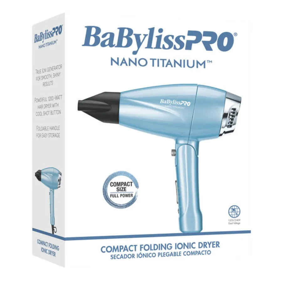 BABYLISSPRO NANO TITANIUM COMPACT FOLDING IONIC DRYER | BNT910