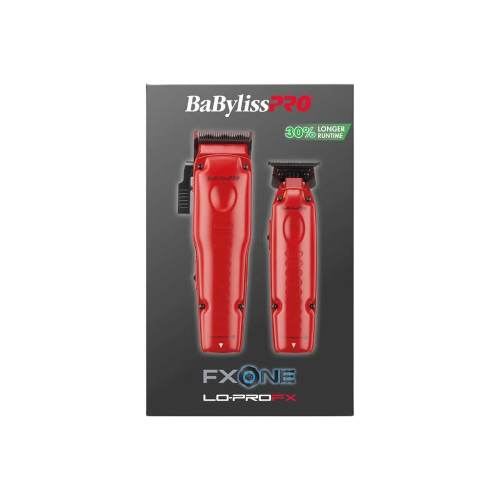 BaBylissPRO FXONE Lo-ProFX Limited Edition Matte Red Clipper-Trimmer & Boosted Battery | FX129MRPK