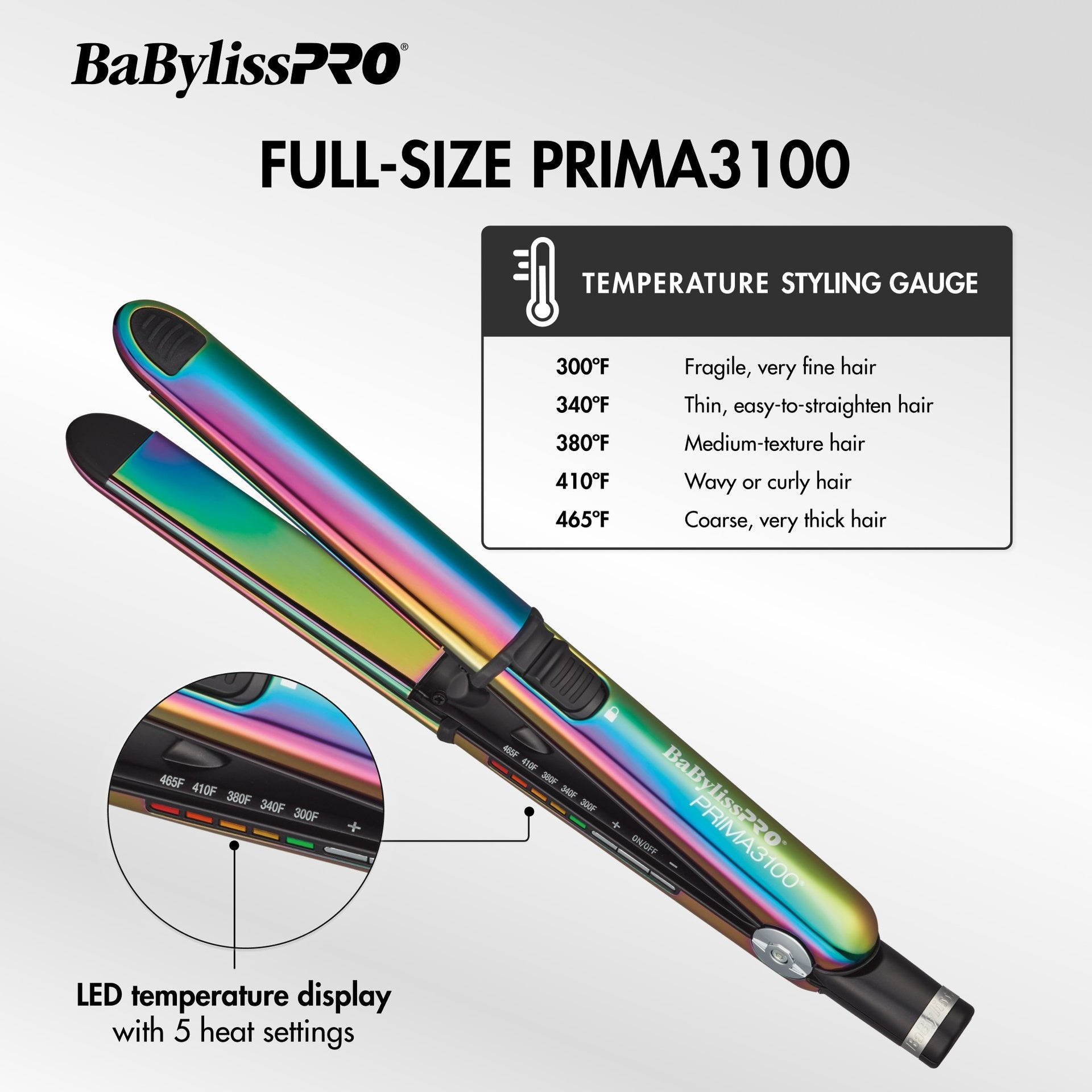 BABYLISSPRO NANO TITANIUM IRIDESCENT PRIMA STYLING IRON SET | BNTPK1RB