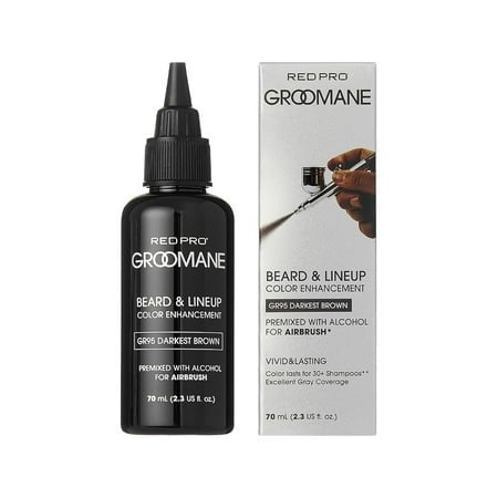 RED Pro GROOMANE Beard & Lineup Color Enhancement for Airbrush  DARKEST BROWN