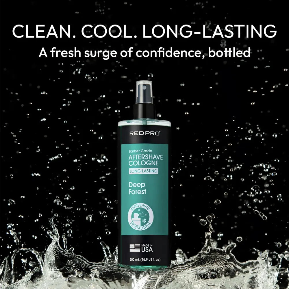 RED PRO GROOMANE COOLING AFTERSHAVE COLOGNE FOR MENT DEEP FOREST | GR50