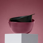 FROMM COLOR MIXING BOWL SET BLACK & BURGUNDY | F9466