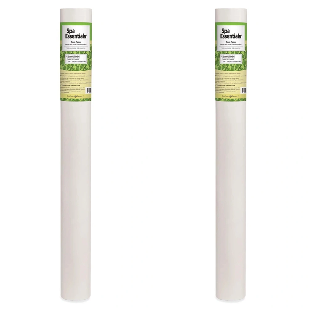 Graham Spa Essentials Extra Wide Smooth Waxing & Massage White Table Paper Roll 27'' x 225 | 51824