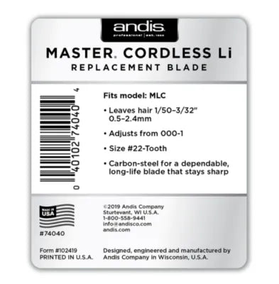 Andis Master Li #22T Blade | 74040