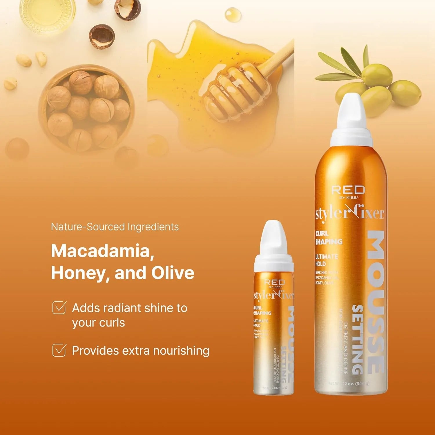 RED BY KISS STYLER FIXER SETTING MOUSSE CURL SHAPING | STM05