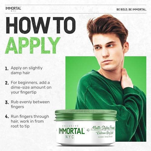 IMMORTAL NYC STYLING EXTREME DRY LOOK POMADE MATTE FINISH