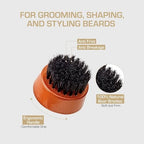 RED by Kiss Mini Beard Brush with 100% Natural Boar Bristles  | BR204