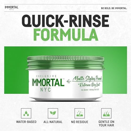 IMMORTAL NYC STYLING EXTREME DRY LOOK POMADE MATTE FINISH
