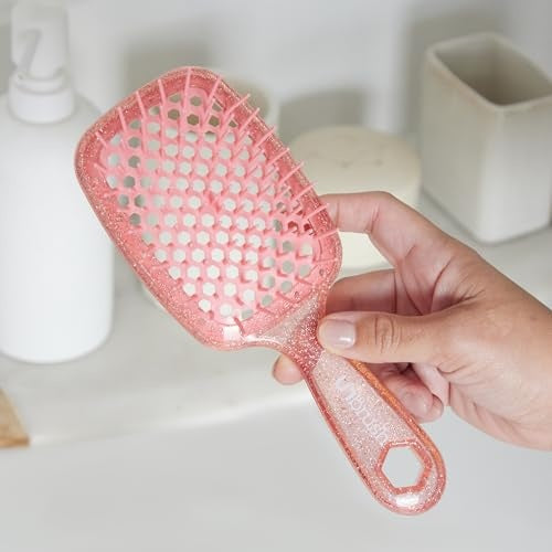 UNbrush Detangler Hair Brush - Glitter Ruby