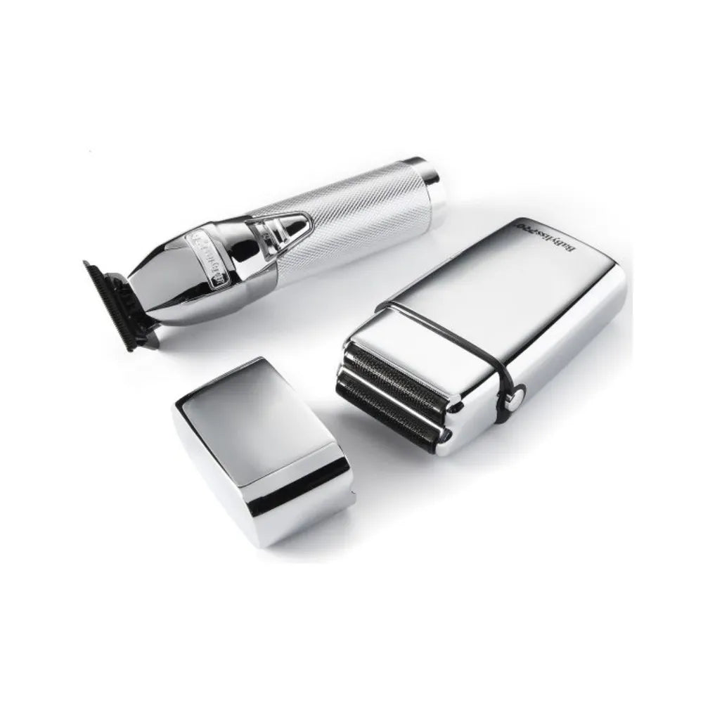 BabylissPRO LimitedFX Trimmer & Double-Foil Shaver Silver Collection – FXDUOFS2TS