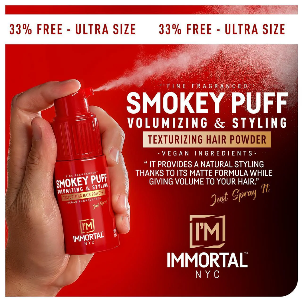 Immortal NYC Smokey Puff Hair Powder – Fine Fragranced & Volumizing Powder