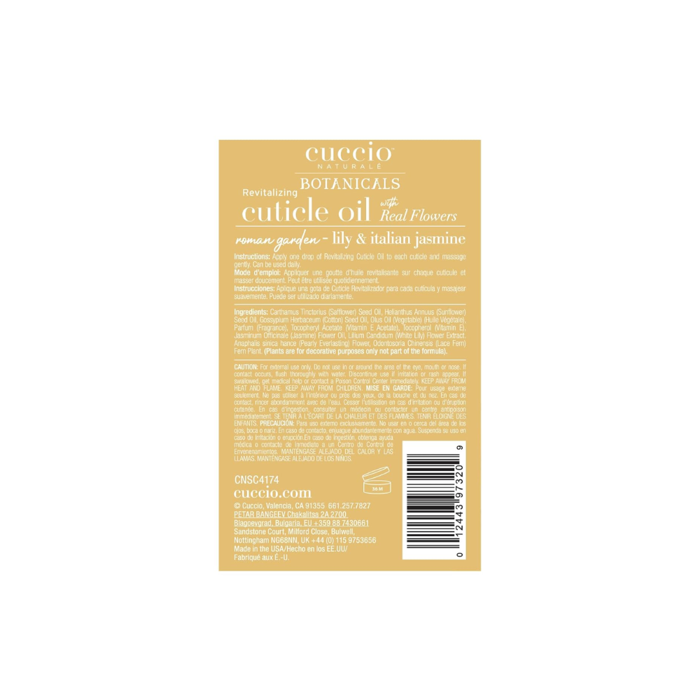 CUCCIO BOTANICALS REVITALIZING CUTICLE OIL ROMAN GARDEN | CNSC4174