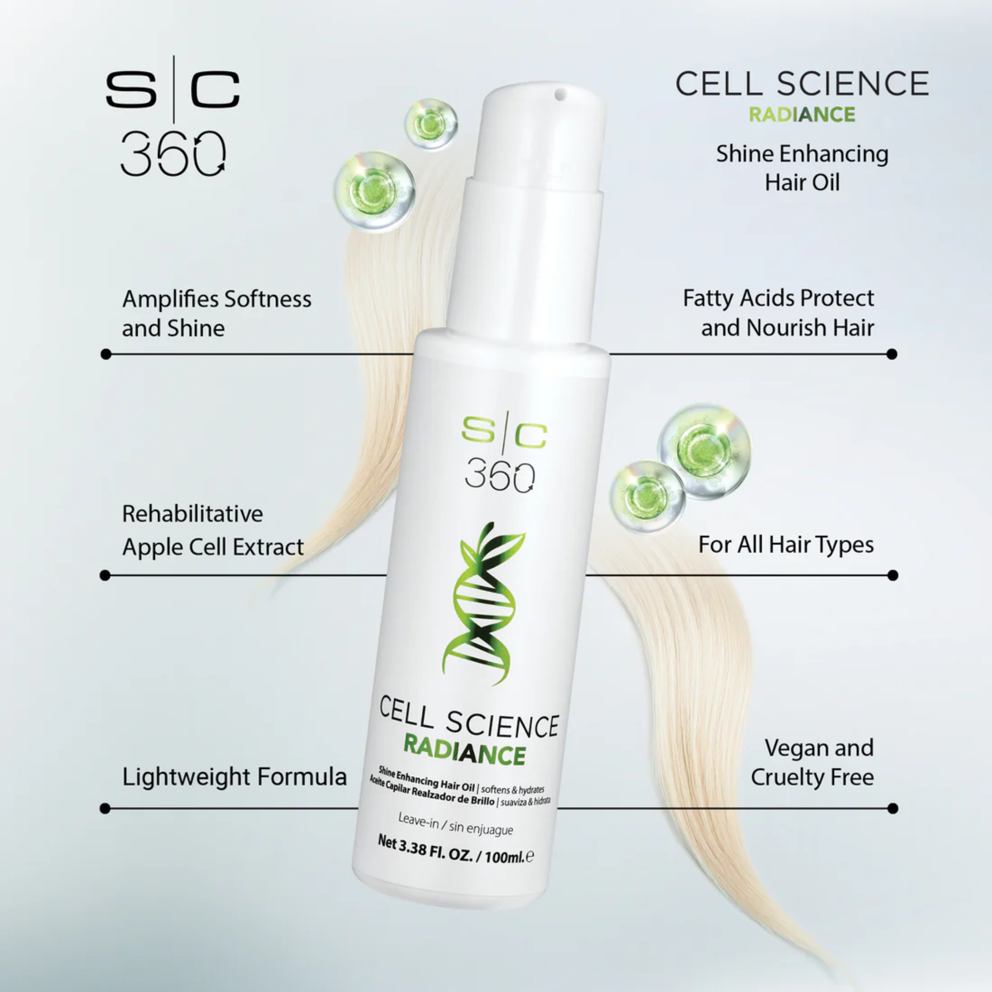 S|C 360 CELL SCIENCE RADIANCE SHINE ENHANCING HAIR OIL | SC1011S