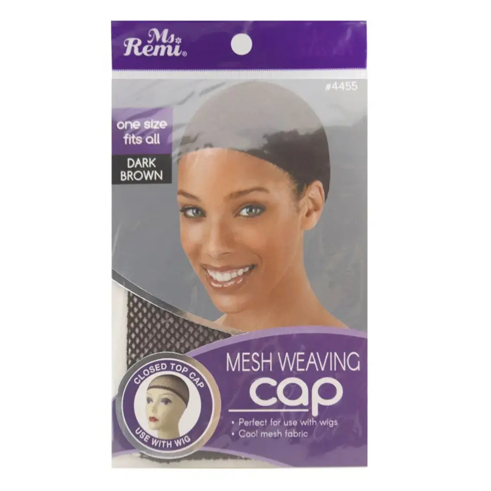 ANNIE MS. REMI MESH WEAVING CAP DARK BROWN | 4455