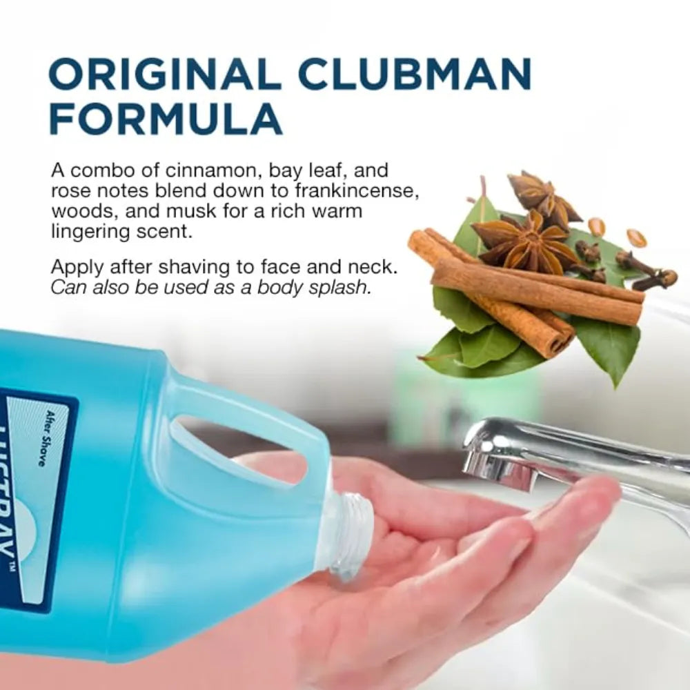 CLUBMAN - LUSTRAY BLUE SPICE AFTERSHAVE 128 FL OZ