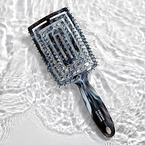 Fromm Professional Elite Flexer Ceramic X Ionic Wet & Dry Detangling Vent Brush | Gentle Hair Detangler & Massage Brush Smooths Frizz & Flyaways  Glid