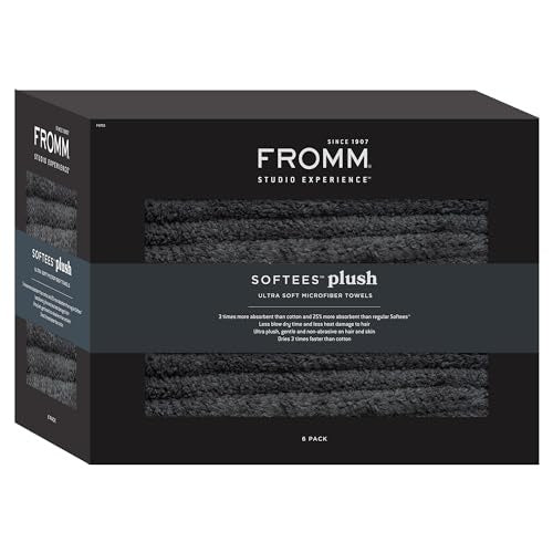 FROMM SOFTEES PLUSH MICROFIBER BLEACHPROOF TOWELS | 6 PACK | 18"X30"