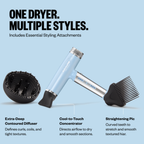 BaBylissPRO Nano Titanium Limited Edition Nano Light Ionic Dryer Iced Blue | BNTC9200LB