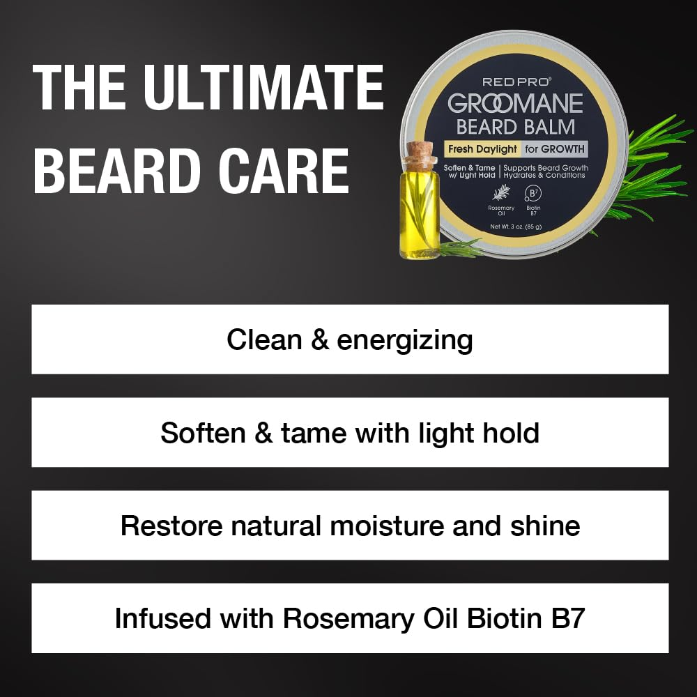 Red Pro Groomane Beard Balm Light Hold