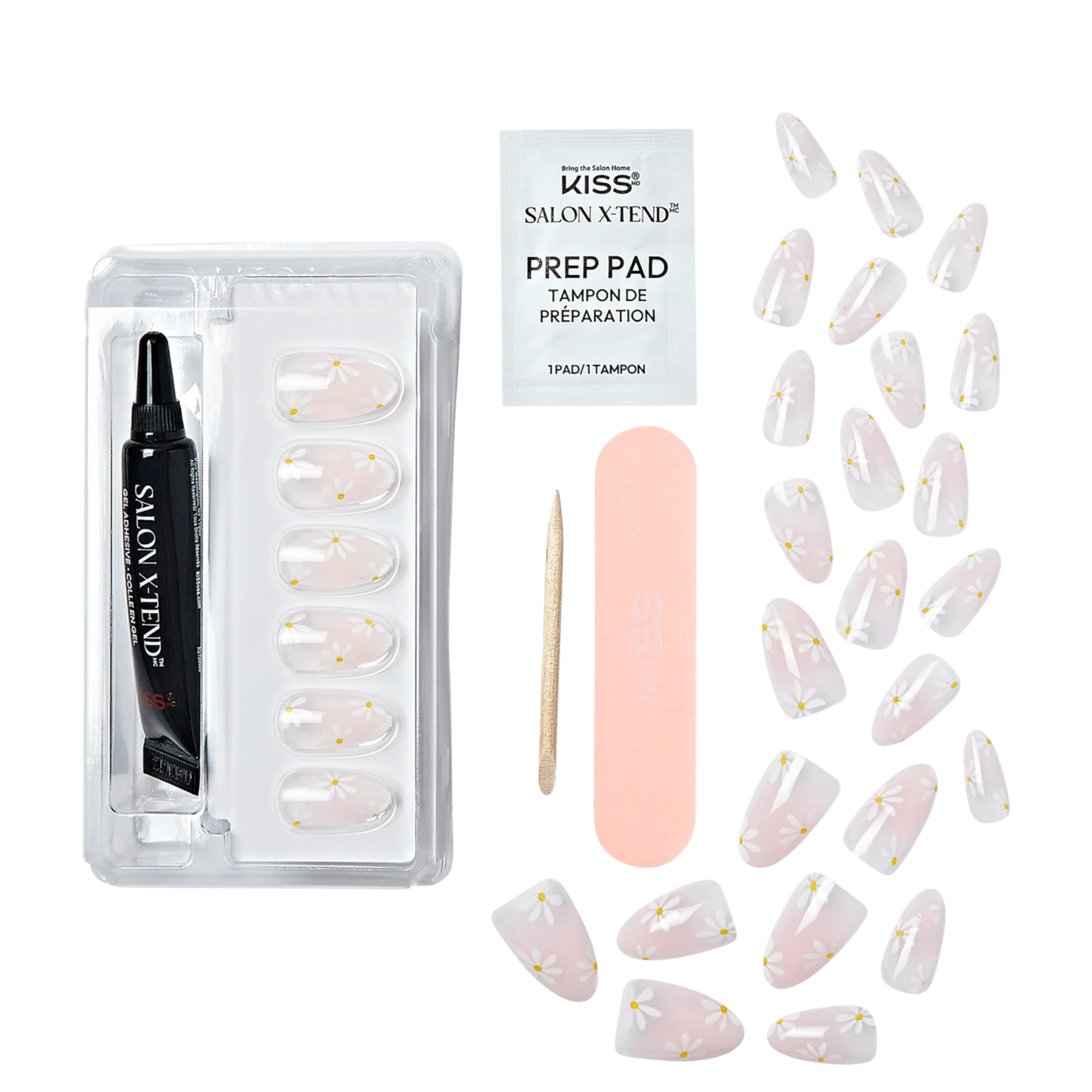 KISS SALON X-TEND LED SOFT GEL SYSTEM NAIL KIT | RED FLAGS | SXD03