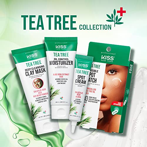 Kiss New York Hydrocolloid Acne Pimple Patch (Hydrocolloid  Tea Tree Oil  CICA) for Zits and Blemishes  Korean Skin Care Spot Treatment Stickers for F