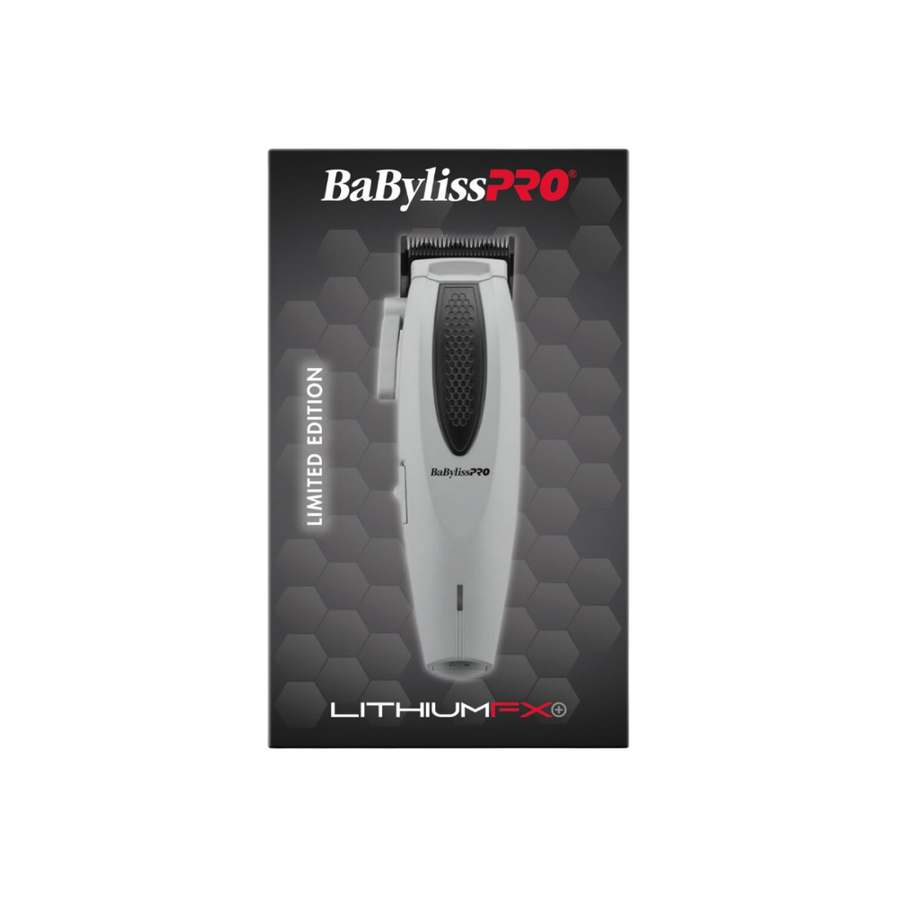 BabylissPRO LithiumFX+ Limited Edition Grey Lithium Clipper & FREE LithiumFX+ Double Foil Shaver | FX673NSGY, FXFS573GY