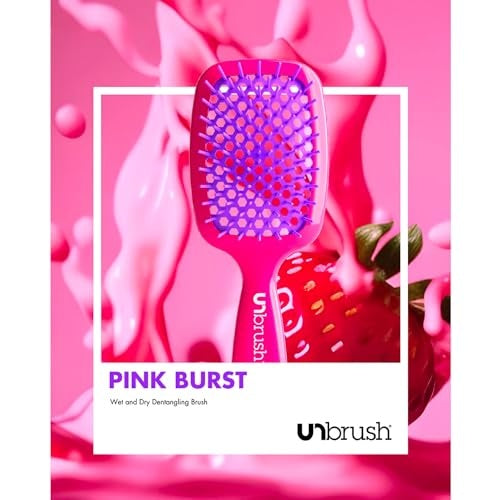 UNbrush Detangler Hair Brush - Neon Pink