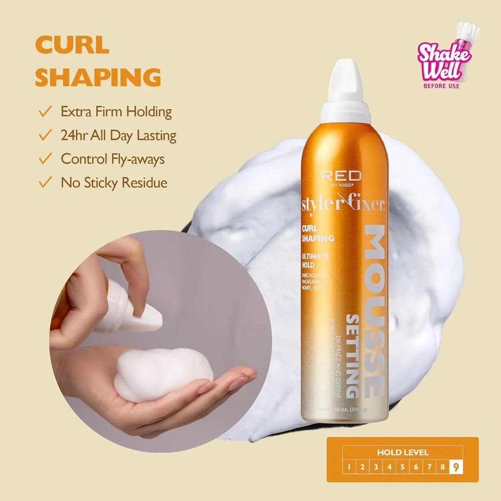 RED BY KISS STYLER FIXER SETTING MOUSSE CURL SHAPING | STM05
