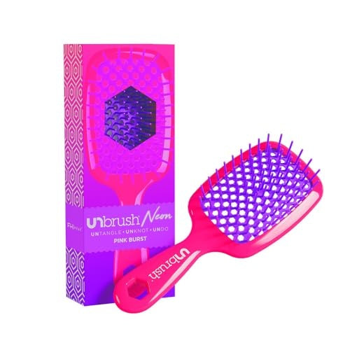 UNbrush Detangler Hair Brush - Neon Pink