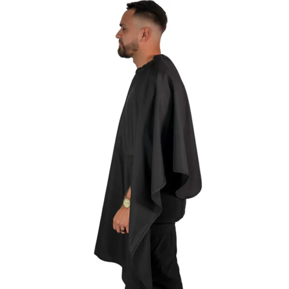BARBER STRONG THE HANDS FREE BARBER CAPE SOLID BLACK - Regular