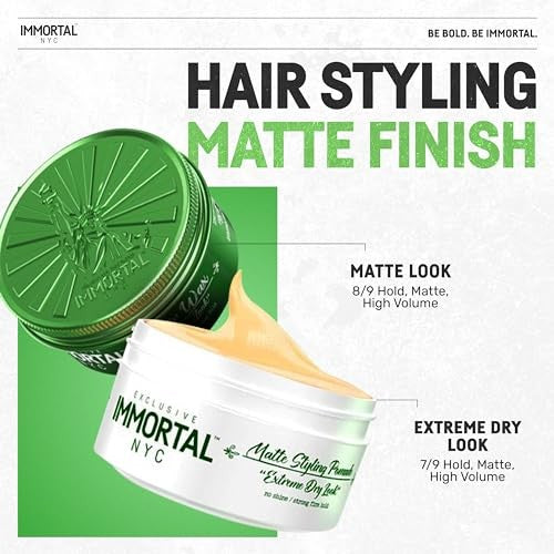 IMMORTAL NYC STYLING EXTREME DRY LOOK POMADE MATTE FINISH