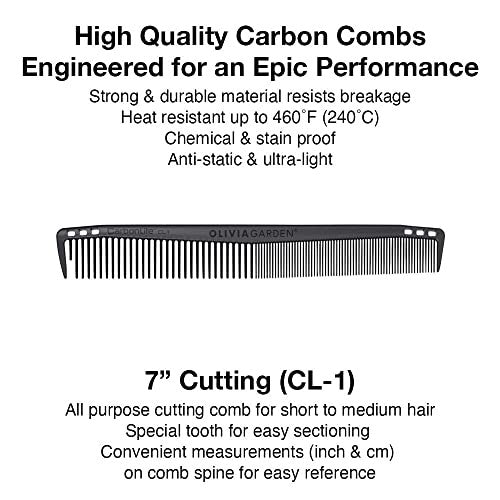 OLIVIA GARDEN 7" CUTTING CARBONLITE COMB | 730-CL1