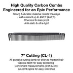 OLIVIA GARDEN 7" CUTTING CARBONLITE COMB | 730-CL1