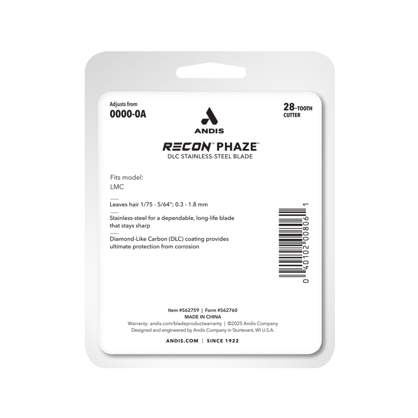 Andis Replacement Blade For Recon Clipper | 562759
