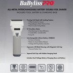 BaBylissPRO FXONE Limited Edition White - Double Foil Shaver | FX79FSTW
