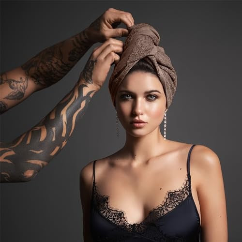Fromm ColorSafe 100% Cotton Bleach Proof Salon Hair Towels for Hairstylists, Barbers, Spa, Gym in Brown, 16" by 29", 6 Count Absorbent Stain Resistant | 65012