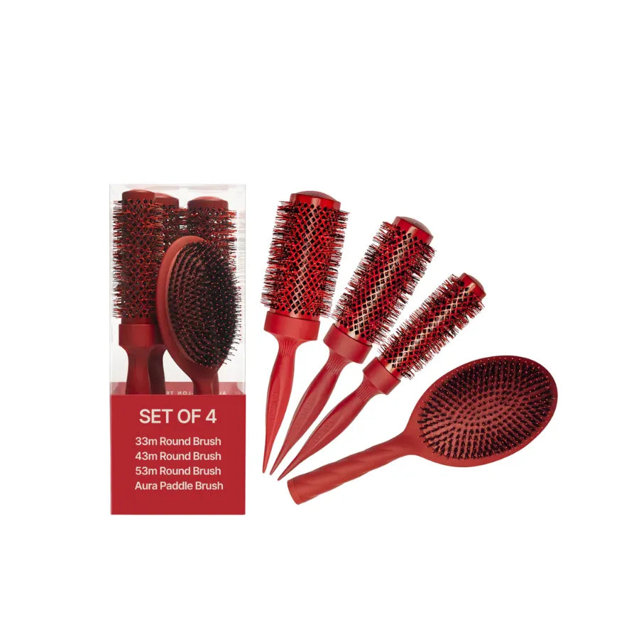 COCCO AURA BRUSH SET-RED | CKTA4PCS-RED