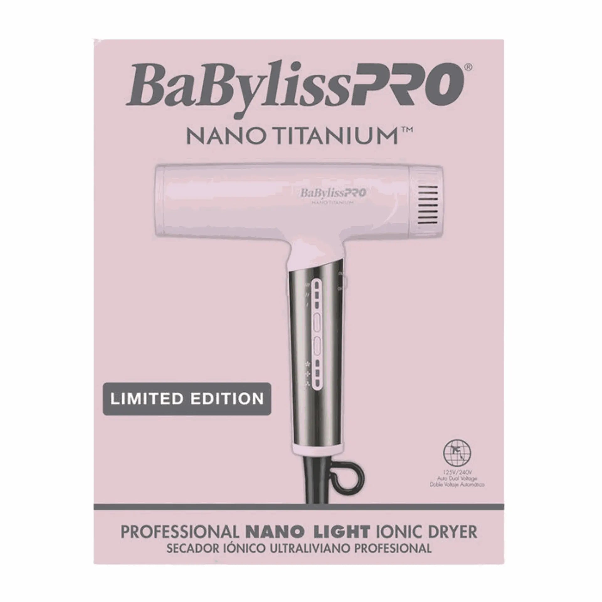 BABYLISSPRO NANO TITANIUM LIMITED EDITION NANO LIGHT IONIC DRYER | BNTC9200PK