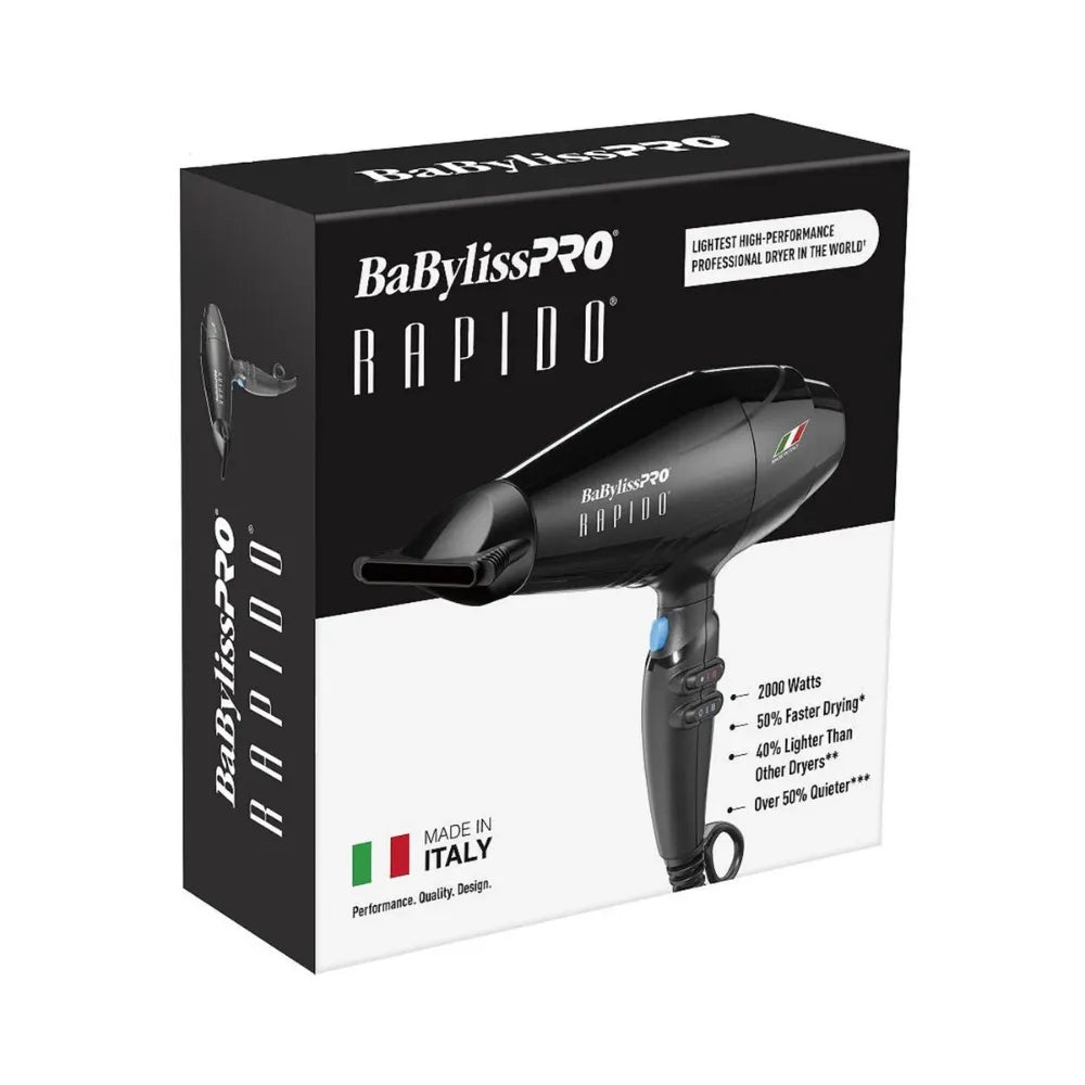 BaBylissPRO Black Rapido Italian Dryer | BRAP1